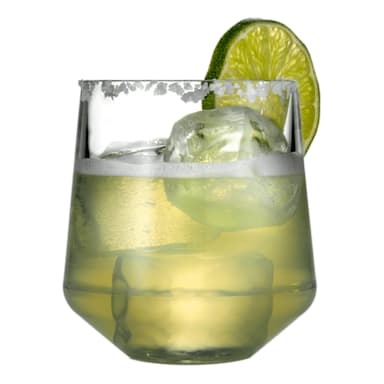 Drinique VIN-SW-CLR-24 12 ounce Plastic Stemless Wine Glass