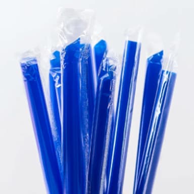 Darling Foodservice Blue Wrapped 9" Boba Straw - 1600 / CS