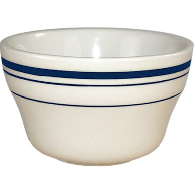 Int'l Tableware CT-4 Catania Am White/Blue 7.25 oz Bouillon