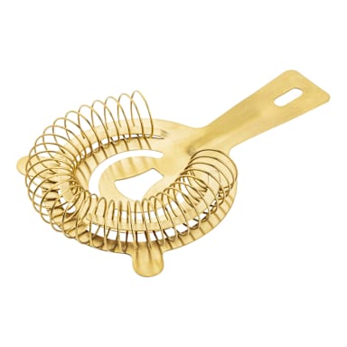TableCraft 11815 Gold Plated S/S 2 Prong Bar Strainer