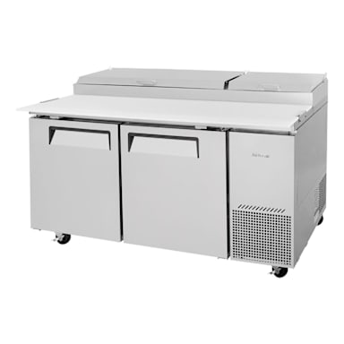 Turbo Air TPR-67SD-N 67''W 2 Section Pizza Prep Table