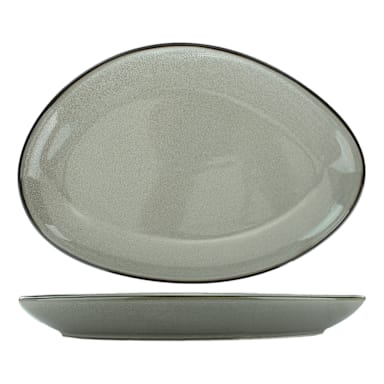 Int'l Tableware LU-118-AS Luna Ash 11.5 x 8 in. Oval Platter
