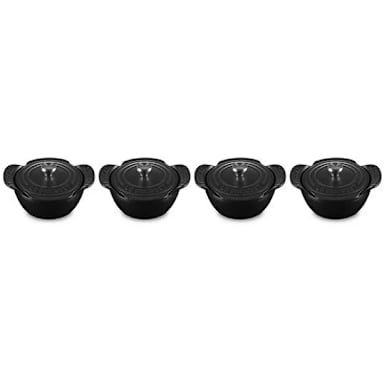 Le Creuset ST01049000000001 Gourmand Mtt Blk Cast Iron 10.6 oz Cocotte w/ Lid - 4 / ST