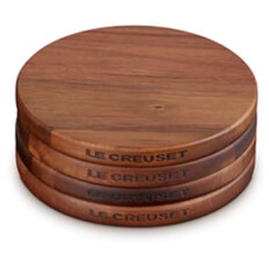 Le Creuset ST01052000001001 Gourmand 5.5" Magnetic Wood Trivet - 4 / PK
