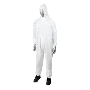 Tradex MPCV3XHE White 3XL Microporous Coverall with Hood