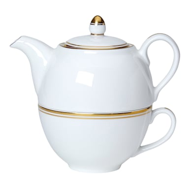 Steelite 82107AND0411 Burnished Gold Signature Teapot Set - 6 / CS