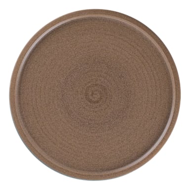 RAK Porcelain EACP28SAB Selva Brown 11" Flat Coupe Plate - 6 / CS