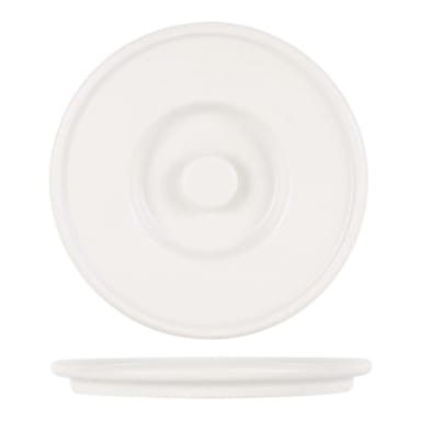 Tuxton China VWB-210L White 6.63 in. Lid for Tortilla Holder