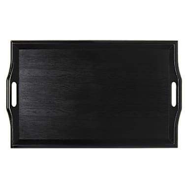 G.E.T. RST-2517-1-BK Black 25" x 16" Room Service Tray - 6 / CS
