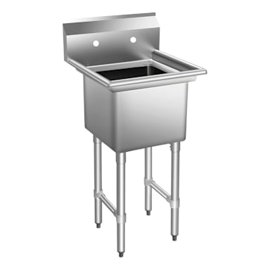 16G 304 18 x 18 x 14 1-Compartment Sink Kit with Legs