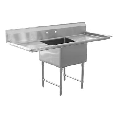 16G Lr24 24 x 24 x 14 1-Compartment Sink Kit with Legs