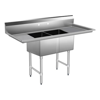 16G Lr18 16 x 20 x 14 2-Compartment Sink Kit with Legs