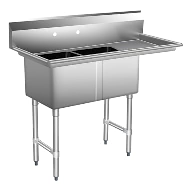 16G R18 18 x 18 x 14 2-Compartment Sink Kit with Legs