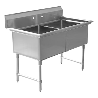 16G 304 24 x 24 x 14 2-Compartment Sink Kit with Legs