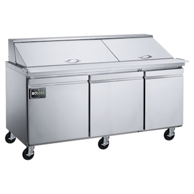 Bolder 3-Door 72" Mega Top Sandwich Prep Table