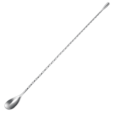 Darling Foodservice Twisted Handle S/S 15.7" Bar Spoon - 4 / PK
