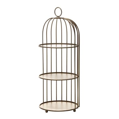 Fortessa CAKE3T.55947B Gold Finish Birdcage 3 Tier Cake Stand