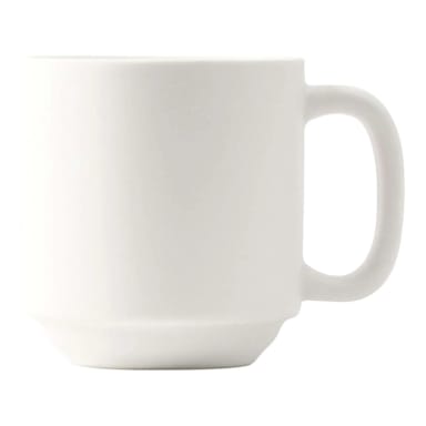 Tuxton China VWM-110J Zion Matte White 11 Ounce Yukon Mug
