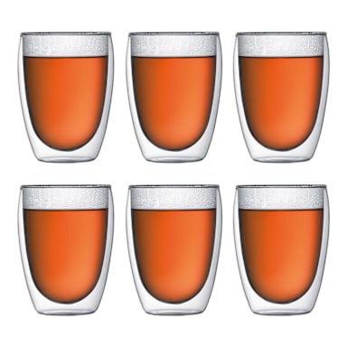 Bodum USA 4559-10-12US Silicate Double Wall 12 ounce Glass - 6 / CS