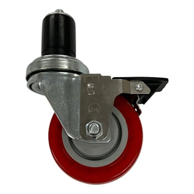 AyrKing B631 3.5" Locking Caster w/ Round Rubber Insert