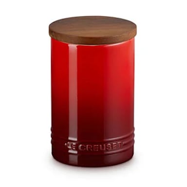 Le Creuset 70819177060000 Cerise Stoneware 26 oz. Canister w/ Wood Lid