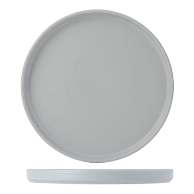 Tuxton China VGAS082 Zion Matte Gray 8.25" Plate