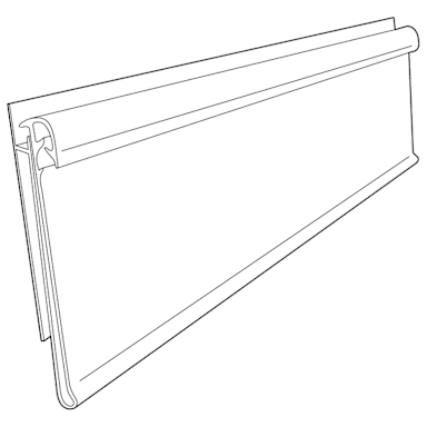 Darling Foodservice Blk/Clr PVC 36 x 1.25"H Info Strip