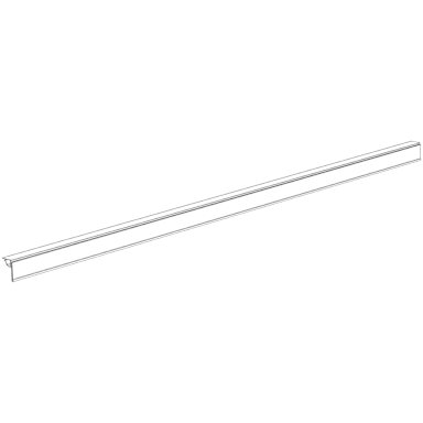 Darling Foodservice Clear PVC 47-7/8 x 1.25"H Info Strip - 5 / BG