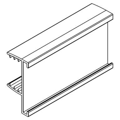 Darling Foodservice Clr PVC Shelf Tag f/ .75 in. Thick Shelf