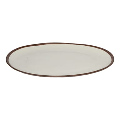 G.E.T. P-183-CRM Pottery Market Cream 18 x 13 in Oval Platter - 3 / CS