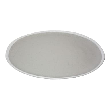 G.E.T. P-183-DVG Pottery Market Gray 18 x 13 in Oval Platter - 3 / CS
