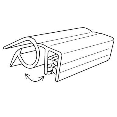 Darling Foodservice Gripper Hinged Flush Sign Holder f/ Wire