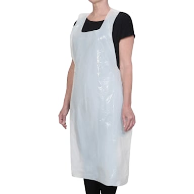 Winco BADP-2846 White Plastic 46" x 28" Bib Apron