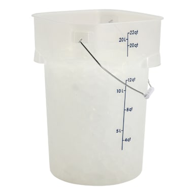 Cambro PWB22PROPP190 CamRounds Translucent 22quart Container w/ Bail