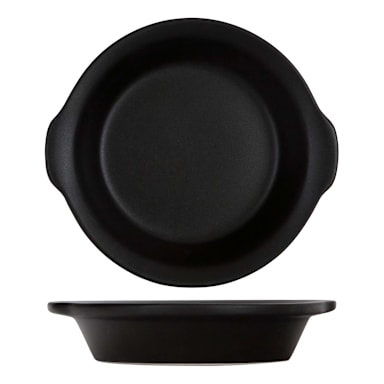Tuxton China DBN-1453 Forge Matte Blk 14.5 oz Au Gratin Dish