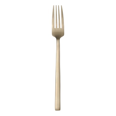 Libbey - Formerly World Tableware 763 027 Elexa Gold Satin Or 8.4 in Dinner Fork - Dozen