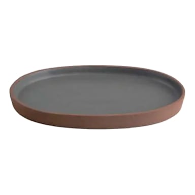 ARC Cardinal FP757 Terra Grey 7.5 x 5.25" Oval Tray - 4 / CS