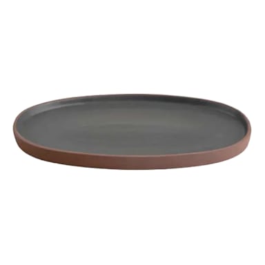 ARC Cardinal FP759 Terra Grey 11.5 x 7.5" Oval Tray - 4 / CS
