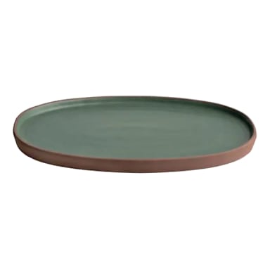 ARC Cardinal FP752 Terra Green 11.5 x 7.5" Oval Tray - 4 / CS