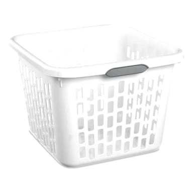 Sterilite 12048006 White Square 1.5 Bushel Laundry Basket