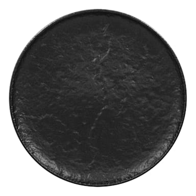 RAK Porcelain RKRP24 Roks Black 9.4" Flat Coupe Plate