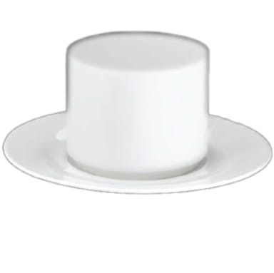 Pillivuyt 6637V898 Wht Valencay 6-1/2" Breakfast Saucer