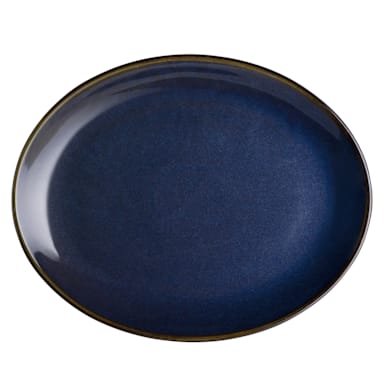 Homer Laughlin HL3159026 Indigo 13.1 x 10.5 in. Oval Platter