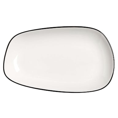 Steelite 12060642 Asteria Black 9-1/2 x 5-1/2 in. Oval Tray