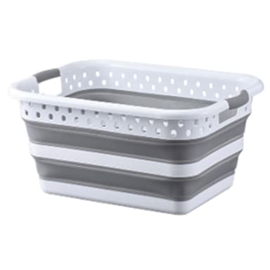 Darling Foodservice White/Gray 24 x 18 x 10.5" Laundry Basket