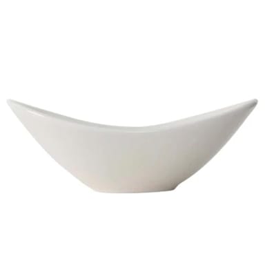Tuxton China BED-0707 American White 10 ounce Oval Bowl