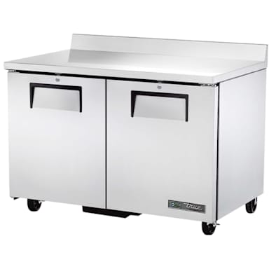 True TWT-48-HC S/S 2 Section Work Top Refrigerator