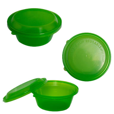 Agreenozzi O-FNK-RD-SM-G Green Reuseable 8 oz Bowl with Lid