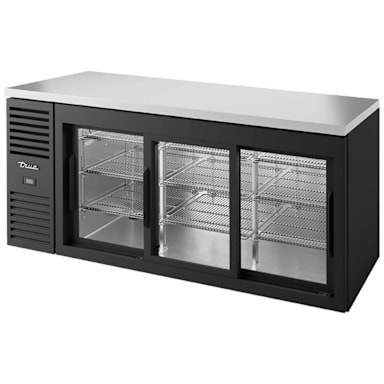 True TBR72-RISZ1-L-B-111-1 Sliding Glass 3-Sect 72 in Back Bar Cooler