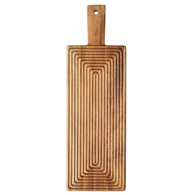 TableCraft 12958 Acacia 20" x 6.5" Rectangular Serving Board